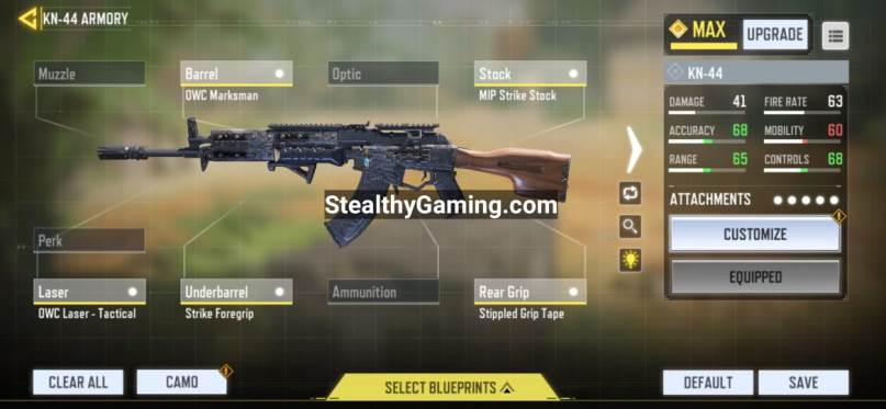 Cod Mobile Kn 44 Gunsmith Loadout No Recoil Kn 44 Loadout Updated Stealthy Gaming