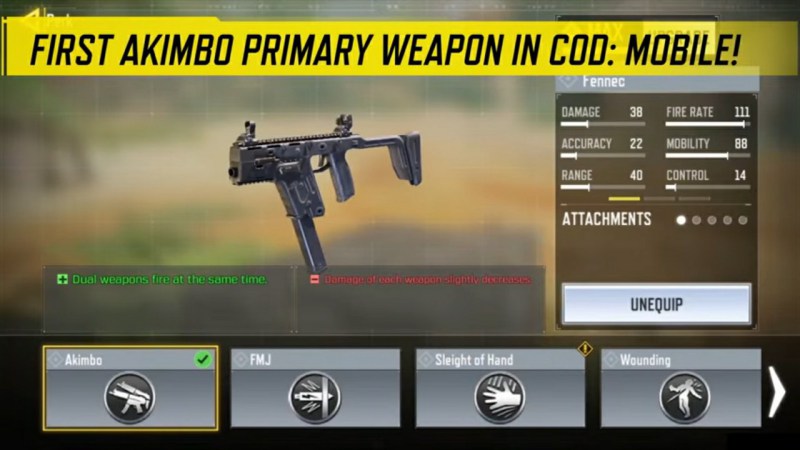 akimbo perk call of duty mobile