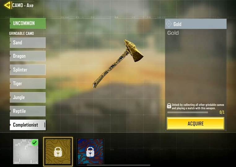 Call of Duty Mobile Gold Axe