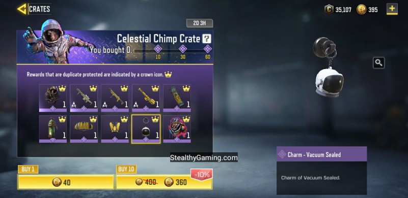 Charms from Crates