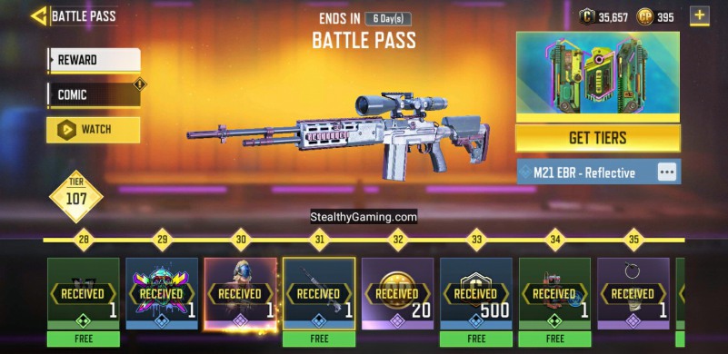 Battle Pass Weapon Skins