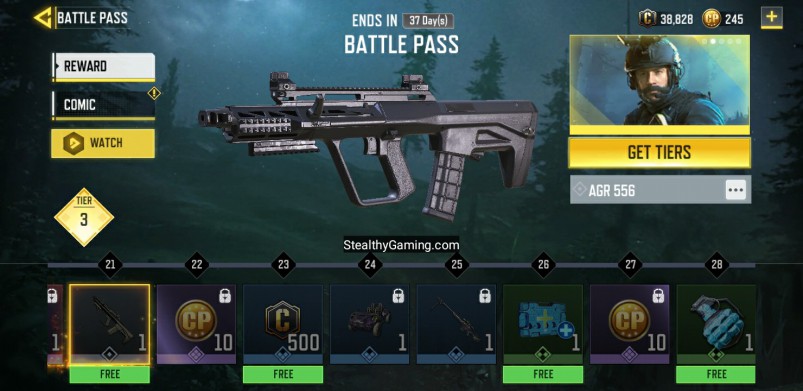 AGR 553 FREE BATTLE PASS REWARD TIER 21