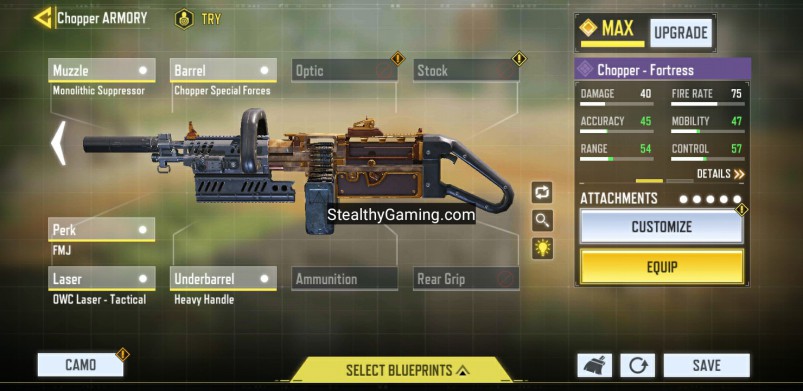 No recoild chopper weapon build gunsmith