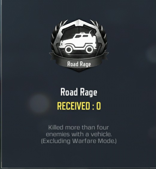 Road Rage medal cod mobile battle royale seasonal event