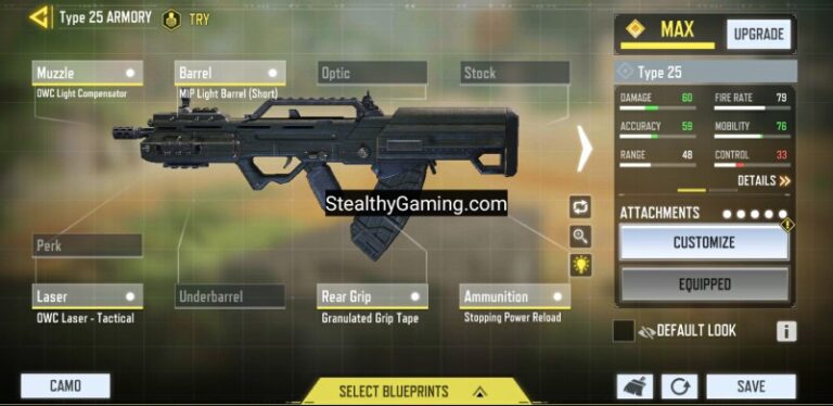 COD Mobile Type 25 Gunsmith Loadout | ‘High Mobility’ Type 25 Loadout ...