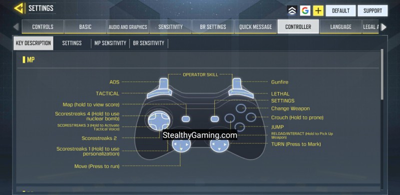 CONTROLLER SENSITIVITY SETTINGS COD MOBILE