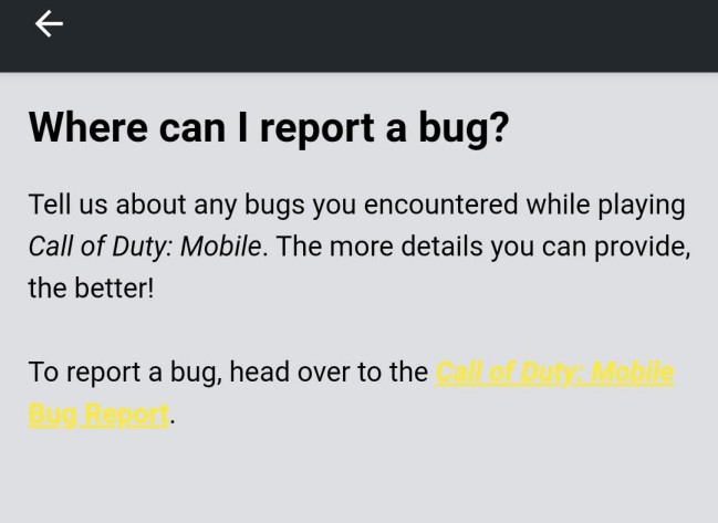 Report Bug