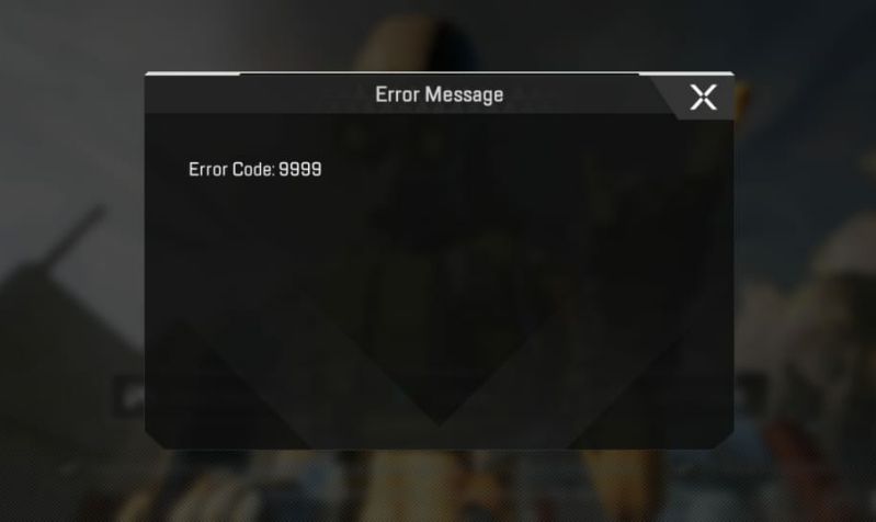 error code 9999 