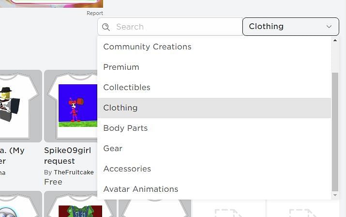 free roblox clothess