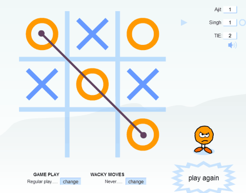 Play Tic Tac Toe online with 2 player or multiplayer