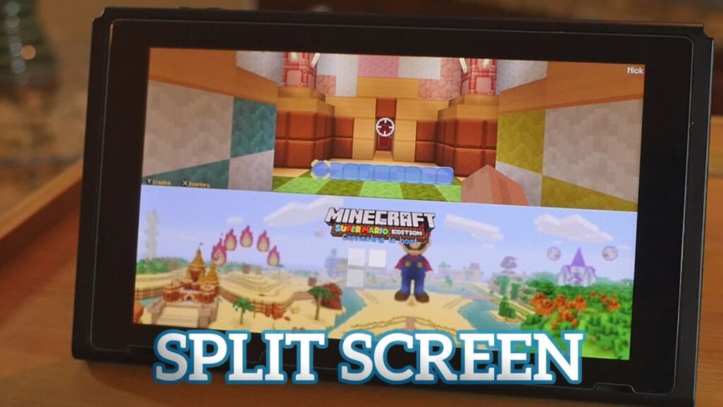 how to play 2 player on minecraft nintendo switch split screen