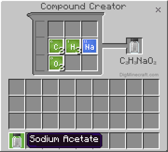How to make sodium acetate in Minecraft