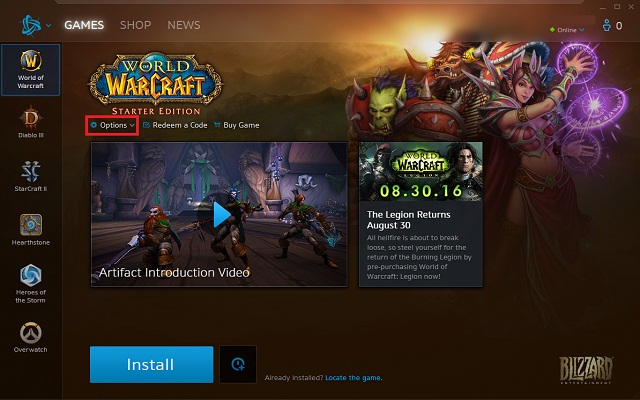 Move World of Warcraft to Another Drive