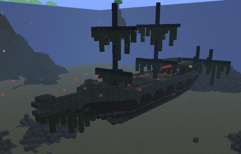 How to make Sunken ship in Minecraft