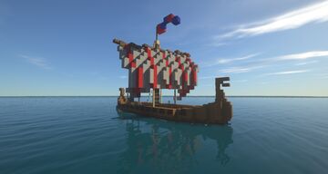 How to make Viking ship in Minecraft