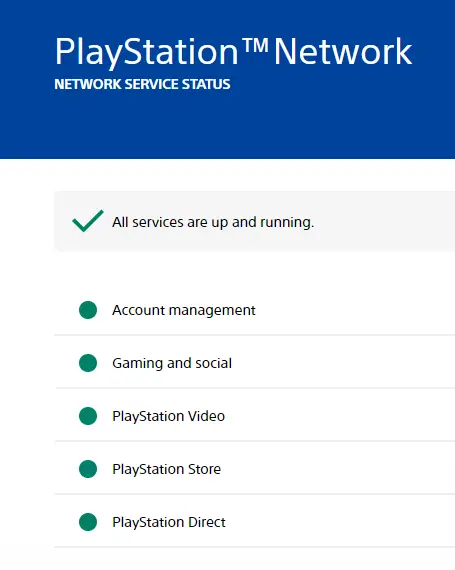 playstation server status