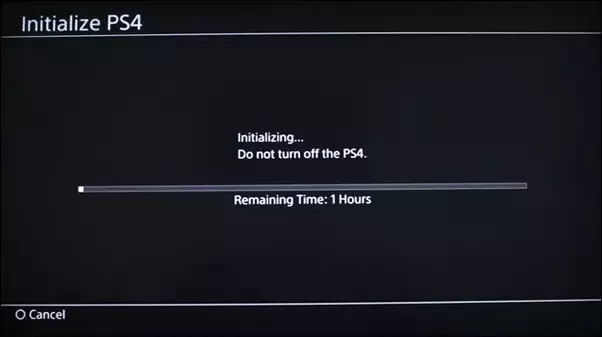 What does initialize PS4 mean