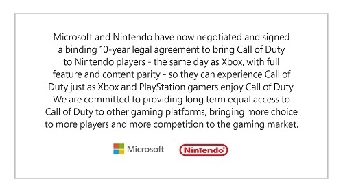 Microsoft and Nintendo deal 2023 February