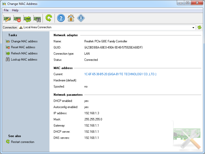 MAC Address can be change to fix IP ban