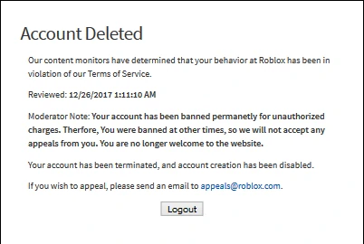 Roblox IP ban
