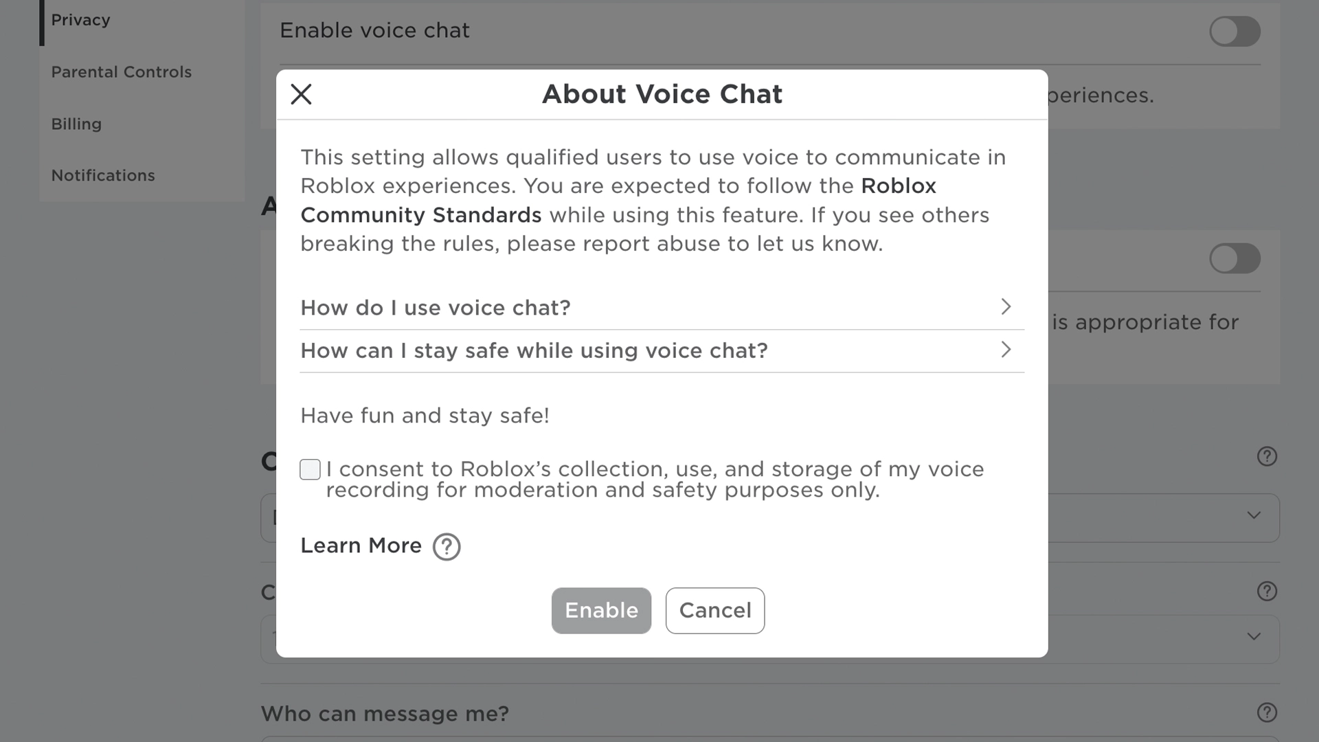 Roblox voice chat verification not working 