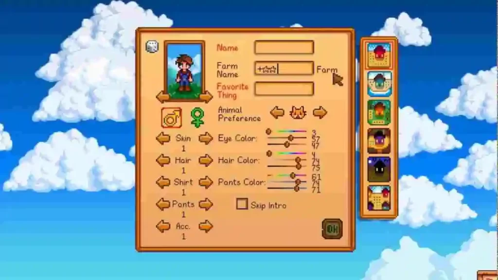 Can you change your name in Stardew Valley
