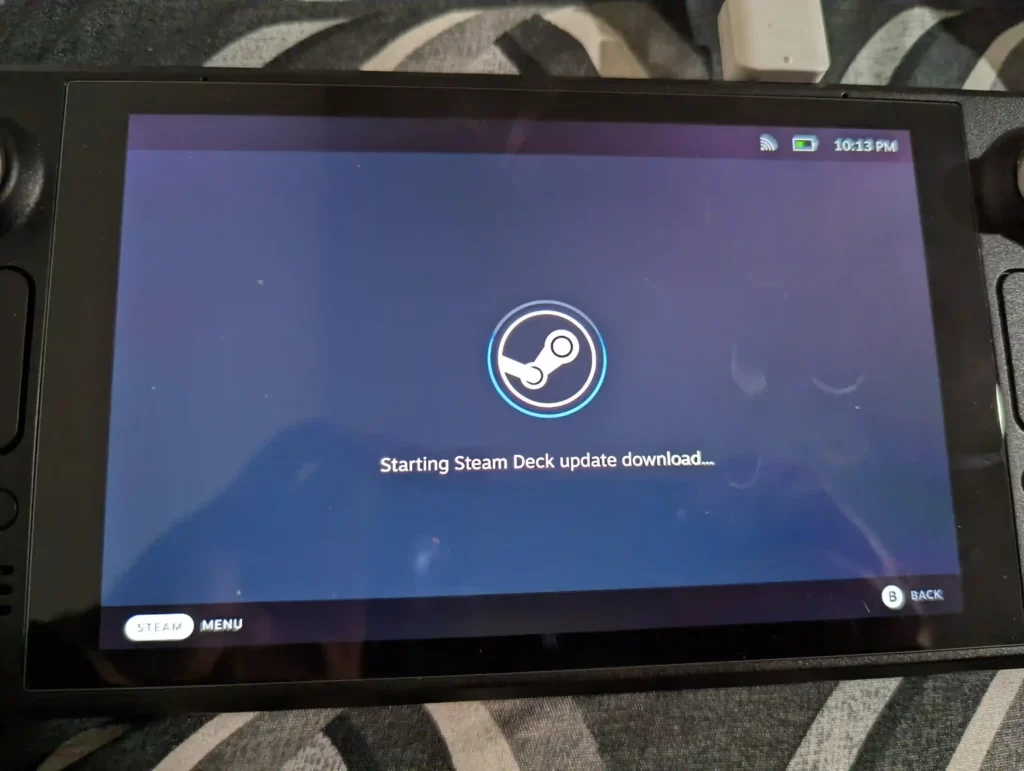 'Starting Steam Deck update download' on Steam Deck