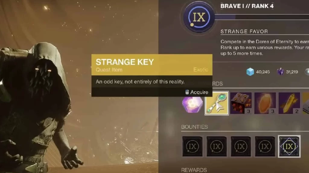 Strange Key Destiny 2 not working
