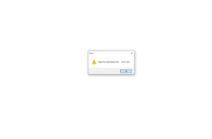 Failed to create dump file error 183