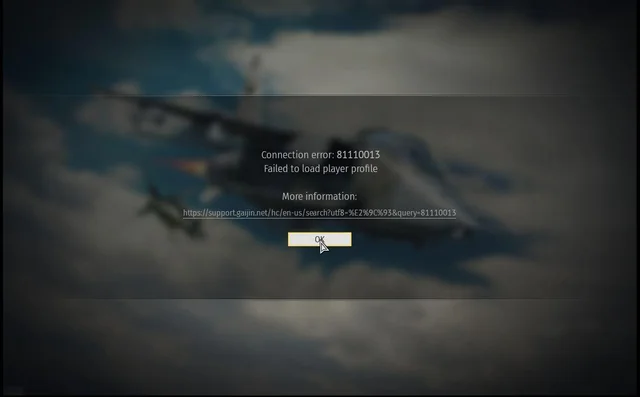 War Thunder failed to load player profile