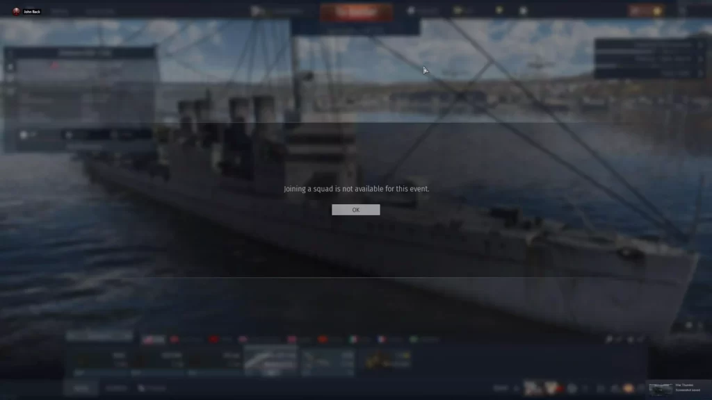 War Thunder joining a squad is not available