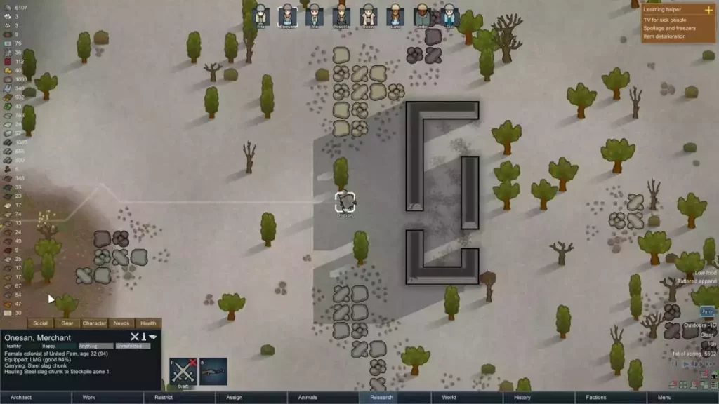 How to command Colonists to move