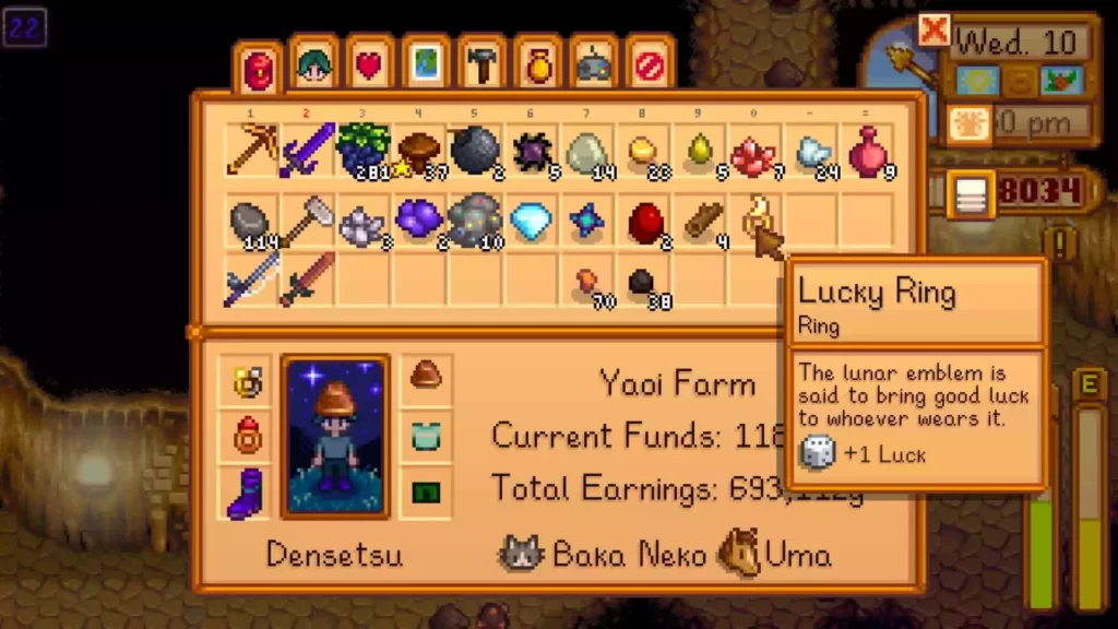 How to get Stardew Valley luck ring