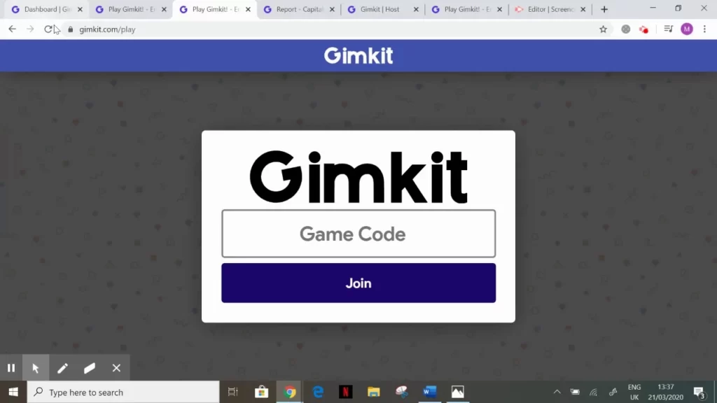 How to join a Gimkit game without a code