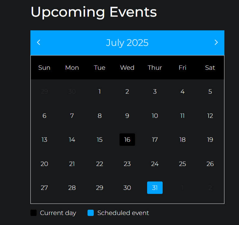 Roblox events schedule