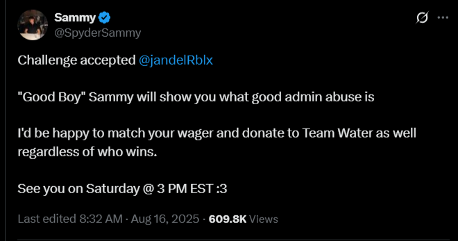 Sammy-on-X-Challenge-accepted : Grow a Garden vs Steal a Brainrot