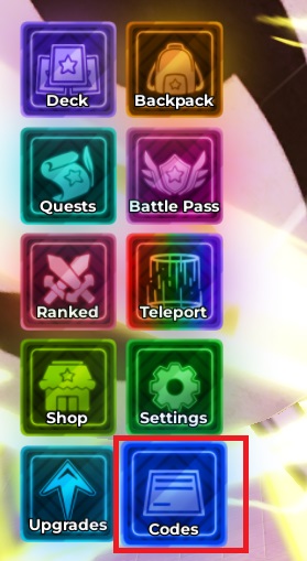 codes anime card clash