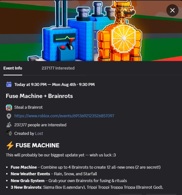 fuse machine steal a brainroit