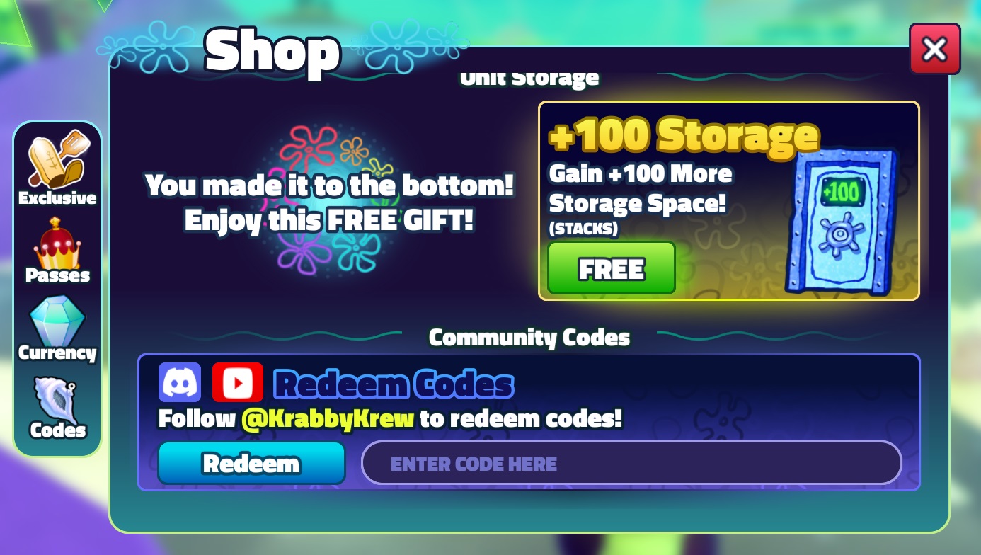 reedem codes spongbox tower defense