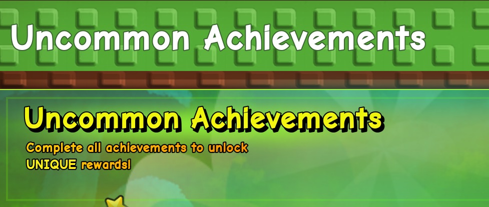 uncommon achievements grow a garden