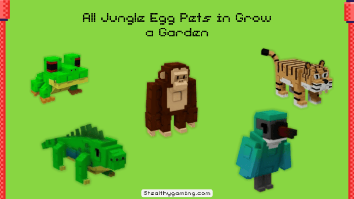All Jungle Egg Pets in Grow a Garden