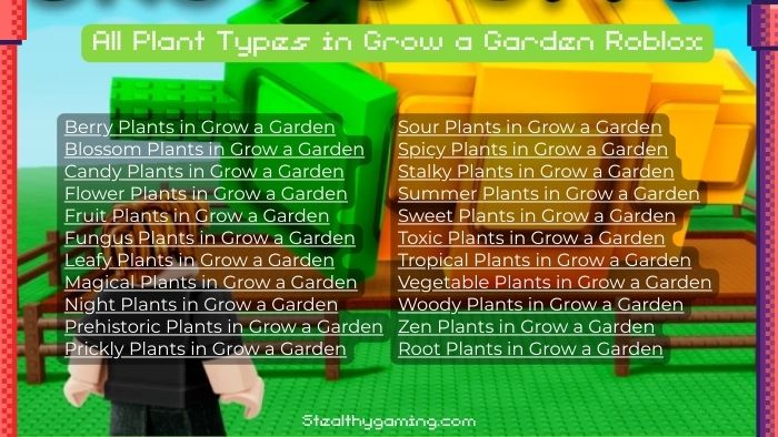 All Plant Types in Grow a Garden Roblox