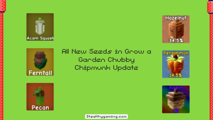 All New Seeds in Grow a Garden Chubby Chipmunk Update