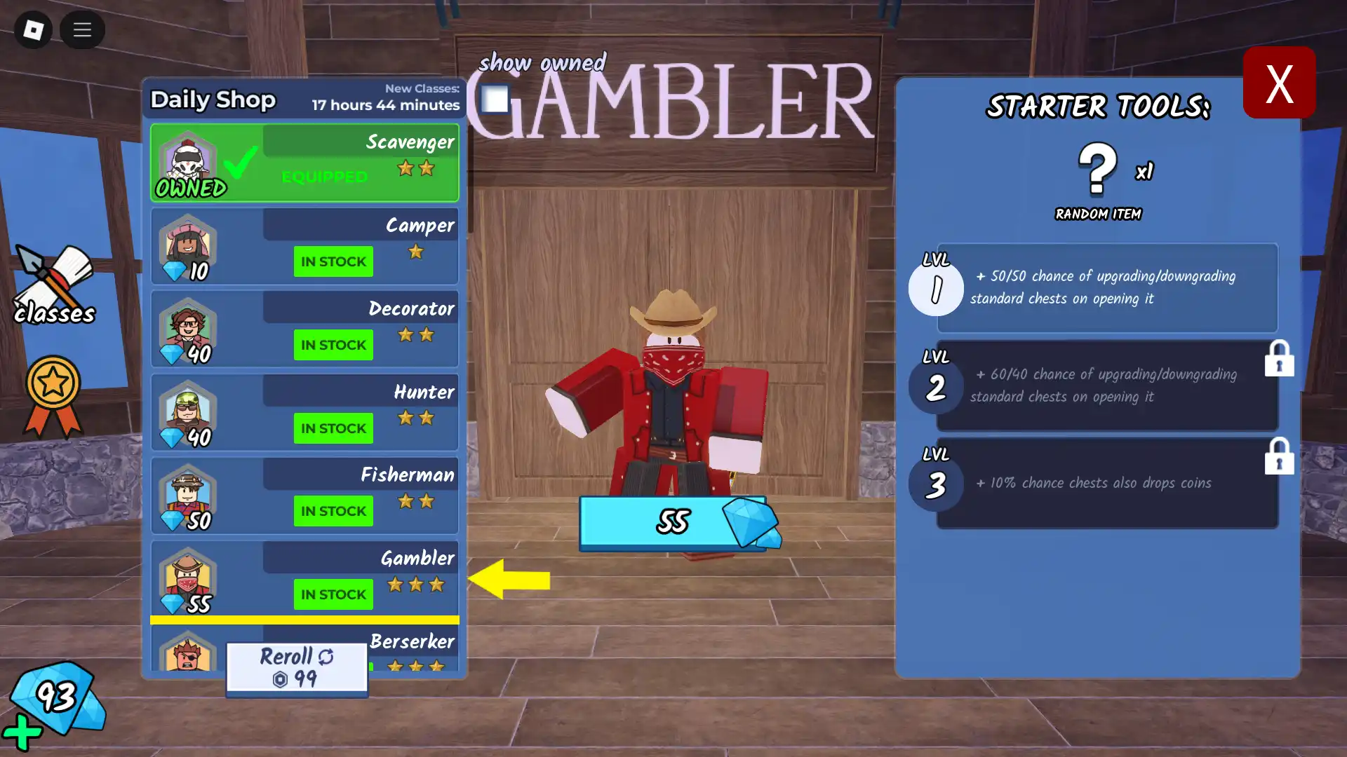 Gambler Class Explained