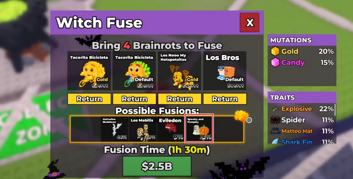 Witch fuse -bring 4 brainrots to fuse