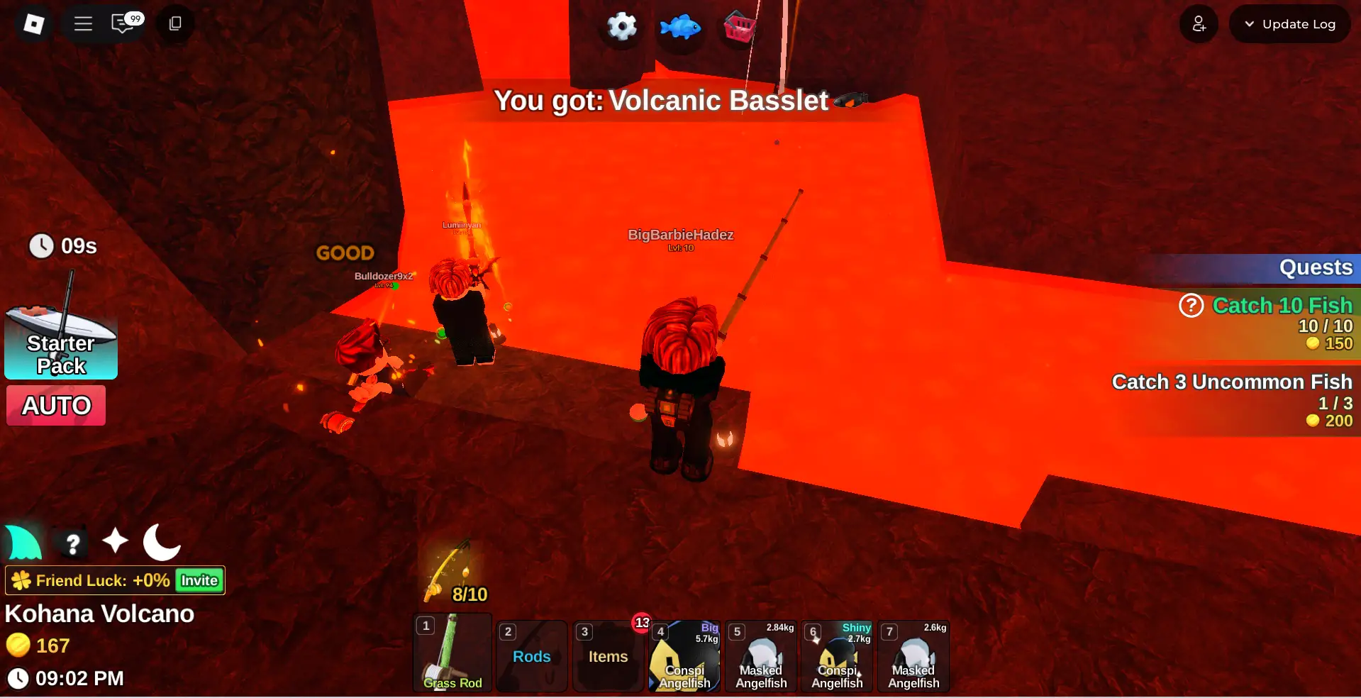 Kohana Volcano Fishing Position