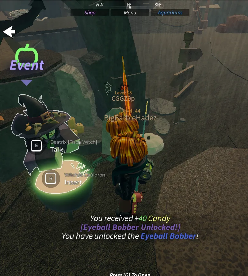 Reward for Getting Beatrix Ingredients