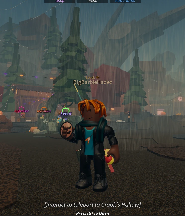 Using the Frightful Mirror to Teleport to Crook's Hallow