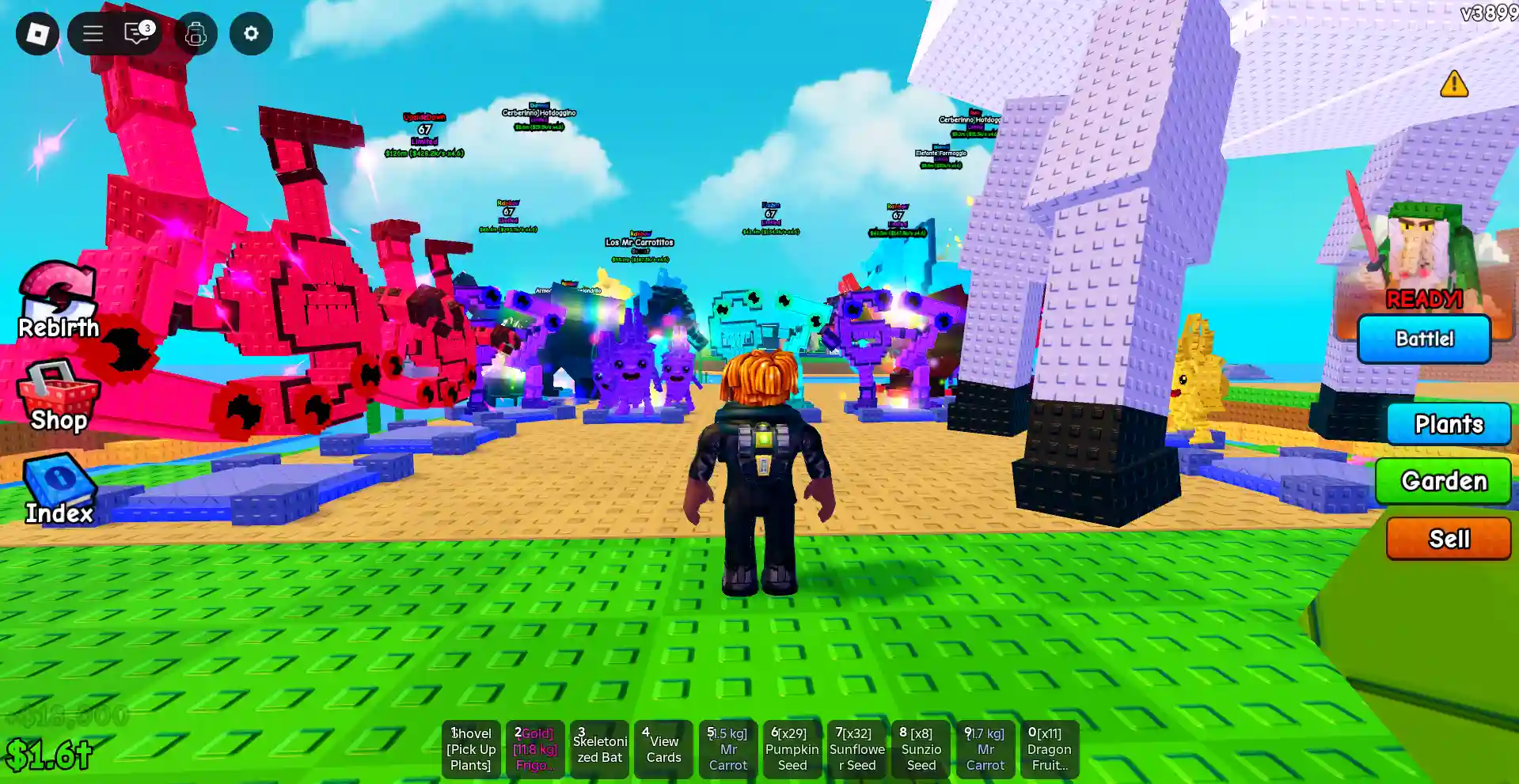 A display of Limited Tier Brainrots