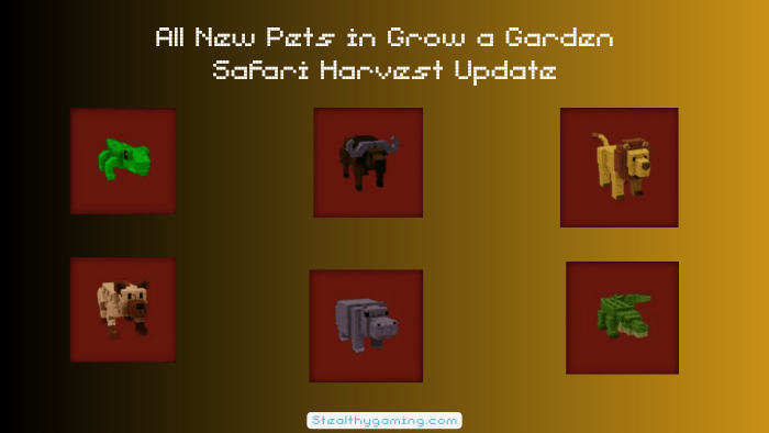 All New Pets in Grow a Garden Safari Harvest Update